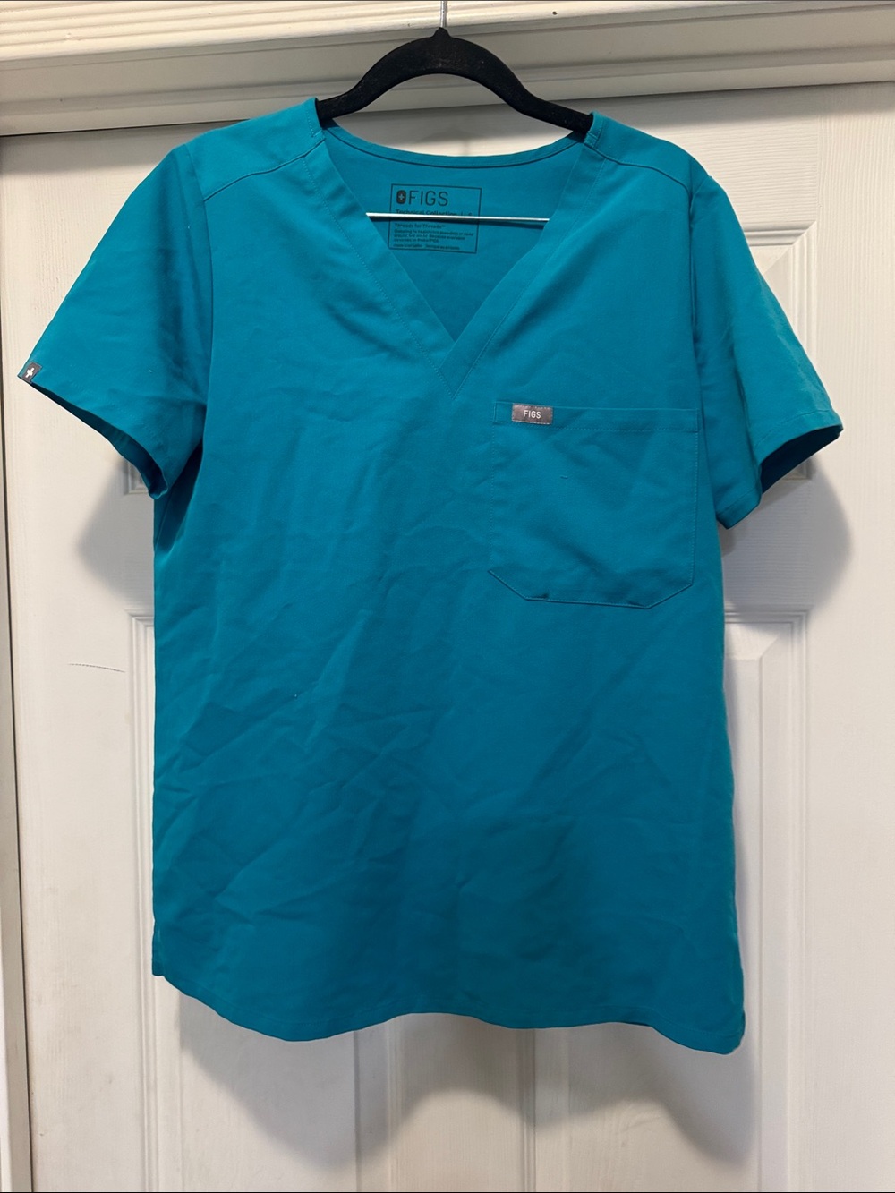 FIGS  Teal V-Neck Scrub Top